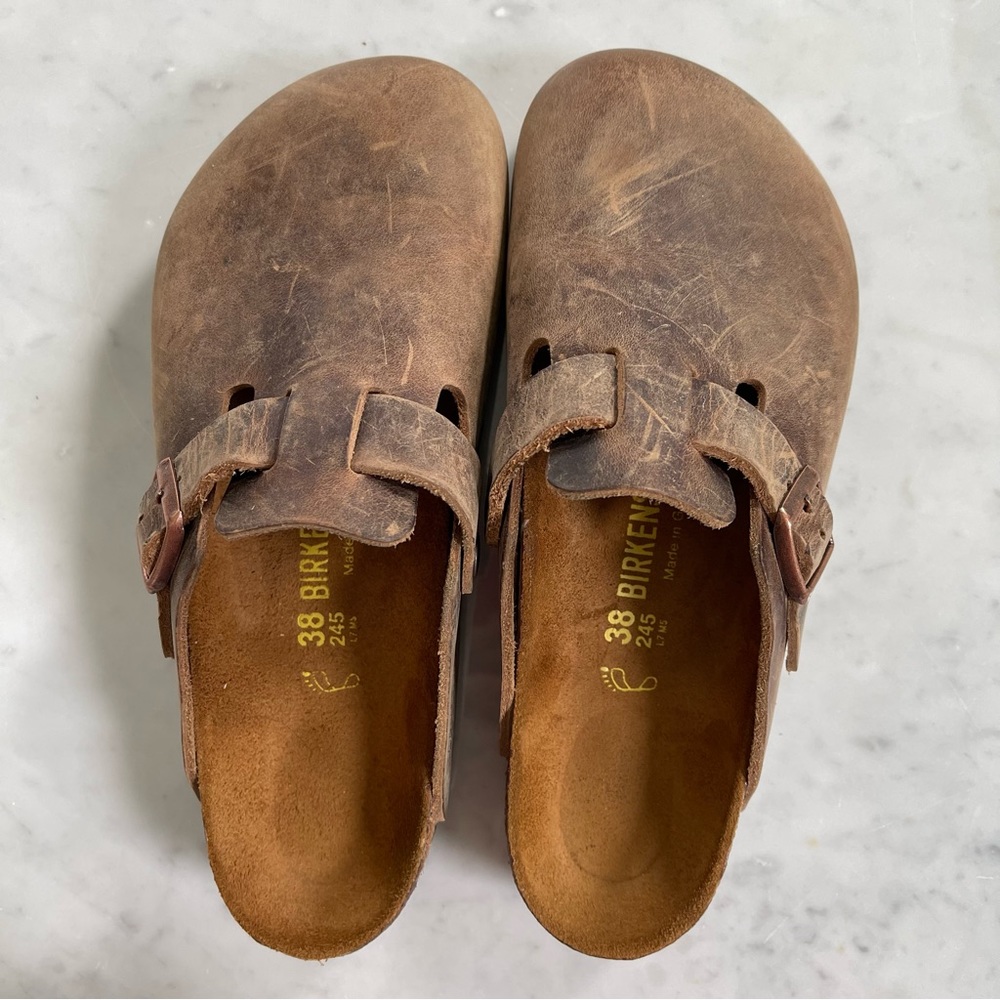 Brown Boston Birkenstocks